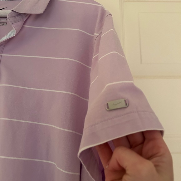 Nike Dri-Fit Golf Polos Cotton w/ stripes ( size large) - Picture 4 of 9